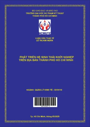 Luận văn thạc sĩ hcmute phát triển hệ sinh thái khởi nghiệp trên địa bàn thành phố hồ chí minh
