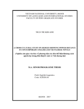 Luận văn thạc sĩ a cross cultural study on hedges showing power distance in contemporary english and vietnamese novels