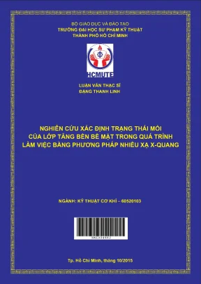 Luận văn thạc sĩ hcmute nghiên cứu xác định trạng thái mỏi của lớp tăng bền bề mặt trong quá trình làm việc bằng phương pháp nhiễu xạ x quang