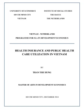 Luận văn thạc sĩ health insurance and public health care utilization in vietnam