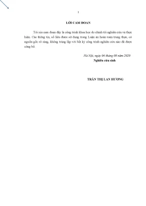 Luận án tiến sĩ tổ chức kiểm toán nội bộ trong các công ty xi măng việt nam