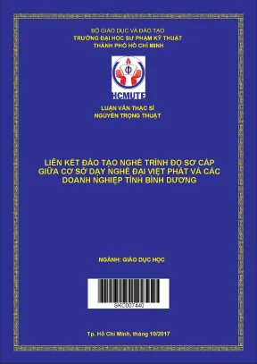 Luận văn thạc sĩ hcmute liên kết đào tạo nghề trình độ sơ cấp giữa cơ sở dạy nghề đại việt phát và các doanh nghiệp tỉnh bình dương