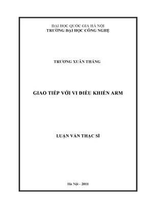 Luận văn thạc sĩ giao tiếp với vi điều khiển arm luận văn ths kỹ thuật điện tử viễn thông