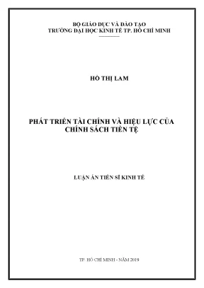 Luận án tiến sĩ phát triển tài chính và hiệu lực của chính sách tiền tệ