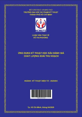 Luận văn thạc sĩ hcmute ứng dụng kỹ thuật học sâu đánh giá chất lượng xoài thu hoạch