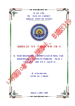 Luận văn tốt nghiệp kế toán doanh thu chi phí và xác định kết quả kinh doanh tại công ty tnhh thương mại và dịch vụ thiết bị số gia bảo