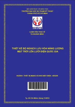 Luận văn thạc sĩ hcmute thiết kế bộ nghịch lưu hòa năng lượng mặt trời lên lưới điện quốc gia