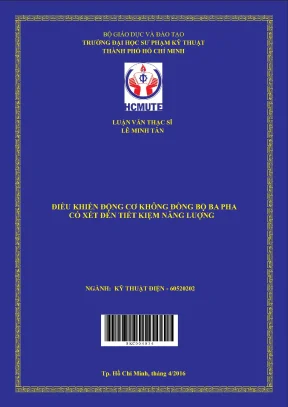 Luận văn thạc sĩ hcmute điều khiển động cơ không đồng bộ ba pha có xét đến tiết kiệm năng lượng