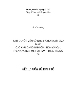 Luận án tiến sĩ khai thác nguồn lực tài chính từ đất đai trên địa bàn tỉnh hải dương