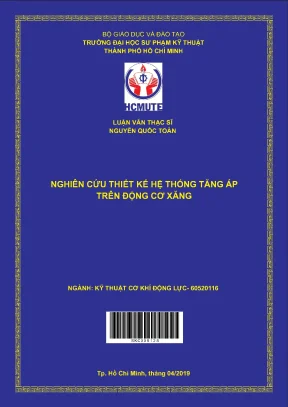 Luận văn thạc sĩ hcmute nghiên cứu thiết kế hệ thống tăng áp trên động cơ xăng