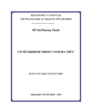 Luận văn thạc sĩ cơ sở grobner trong vành đa thức