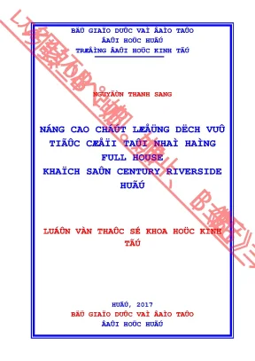 Luận văn thạc sĩ nâng cao chất lượng dịch vụ tiệc cưới tại nhà hàng full house khách sạn century huế min