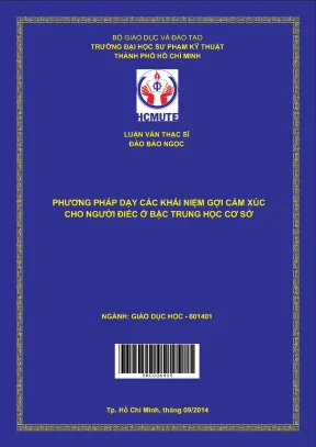 Luận văn thạc sĩ hcmute phương pháp dạy các khái niệm gợi cảm xúc cho người điếc ở bậc trung học cơ sở