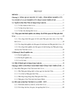 Luận án phật giáo thời lê sơ qua tư liệu hán nôm