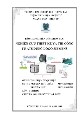 Luận văn tốt nghiệp nghiên cứu thiết kế và thi công tủ ats dùng logo siemens