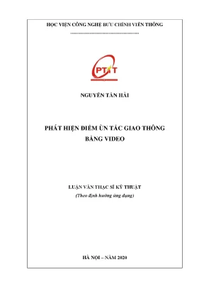 Luận văn thạc sĩ phát hiện điểm ùn tắc giao thông bằng video