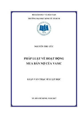 Luận văn thạc sĩ pháp luật về hoạt động mua bán nợ của vamc