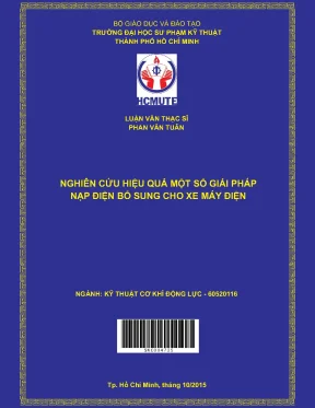 Luận văn thạc sĩ hcmute nghiên cứu hiệu quả một số giải pháp nạp điện bổ sung cho xe máy điện