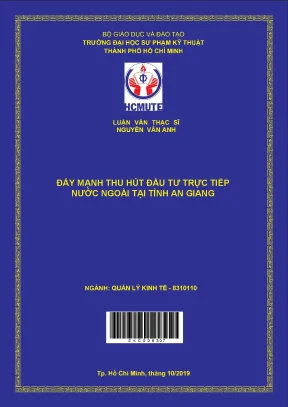 Luận văn thạc sĩ hcmute đẩy mạnh thu hút đầu tư trực tiếp nước ngoài tại tỉnh an giang