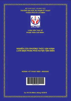 Luận văn thạc sĩ hcmute nghiên cứu phương thức vận hành lưới điện phân phối huyện tịnh biên