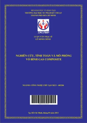 Luận văn thạc sĩ hcmute nghiên cứu tính toán và mô phỏng vỏ bình gas composite