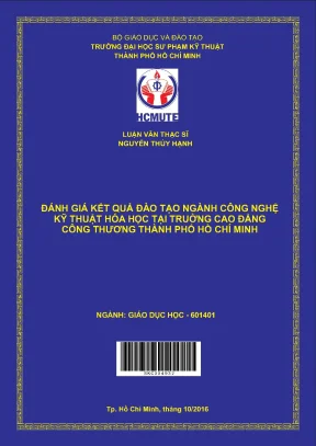 Luận văn thạc sĩ hcmute đánh giá kết quả đào tạo ngành công nghệ kỹ thuật hóa học tại trường cao đẳng công thương thành phố hồ chí minh