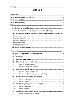 Luận án nghiên cứu phát triển hệ thống truyền thông hỗn loạn sử dụng đa sóng mang