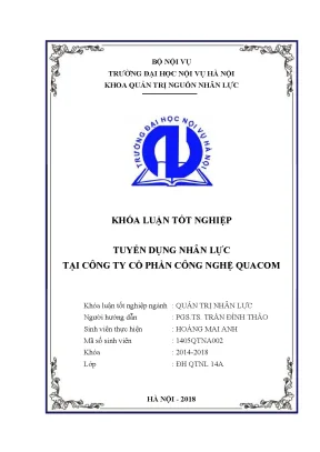 Luận văn tốt nghiệp tuyển dụng nhân lực tại công ty cổ phần công nghệ quacom