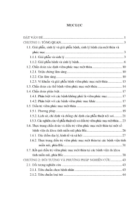 Luận án nghiên cứu ứng dụng phẫu thuật nội soi điều trị viêm phúc mạc ruột thừa tại một số bệnh viện đa khoa tỉnh miền núi phía bắc