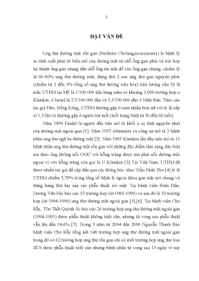 Luận án tiến sĩ nghiên cứu điều trị phẫu thuật ung thư đường mật rốn gan u klatskin tại bệnh viện hữu nghị việt đức