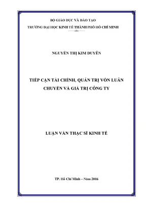 Luận văn thạc sĩ tiếp cận tài chính quản trị vốn luân chuyển và giá trị công ty 001