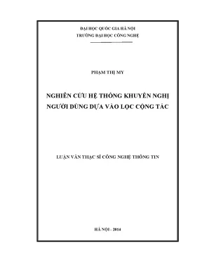 Luận văn thạc sĩ nghiên cứu hệ thống khuyến nghị người dùng dựa vào lọc công tác 04