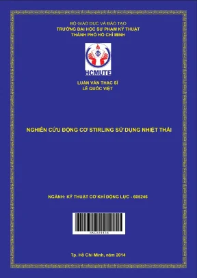 Luận văn thạc sĩ hcmute nghiên cứu động cơ stirling sử dụng nhiệt thải