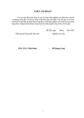 Luận án tiến sĩ nghiên cứu ảnh hưởng của một số thông số công nghệ cơ bản đến quá trình tạo hình chi tiết phức tạp bằng phương pháp ép chảy ngang
