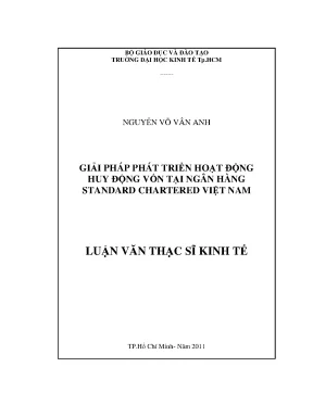 Luận văn thạc sĩ giải pháp phát triển hoạt động huy động vốn tại ngân hàng standard chartered việt nam luận văn thạc sĩ