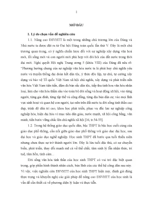 Luận án đời sống văn hóa tinh thần của học sinh trung học phổ thông hà nội hiện nay