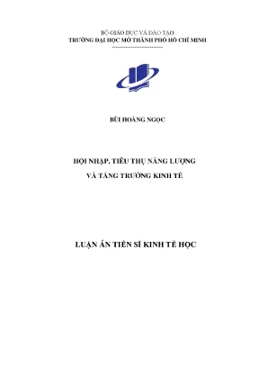 Luận án tiến sĩ hội nhập tiêu thụ năng lượng và tăng trưởng kinh tế