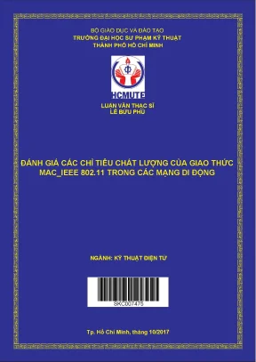 Luận văn thạc sĩ hcmute đánh giá các chỉ tiêu chất lượng của giao thức mac ieee 802 11 trong các mạng di động