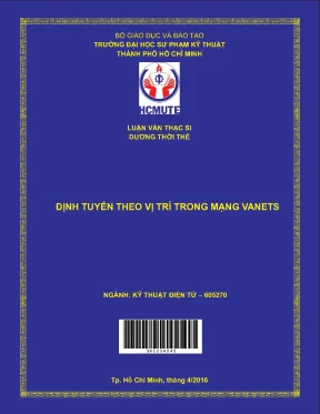 Luận văn thạc sĩ hcmute định tuyến theo vị trí trong mạng vanets