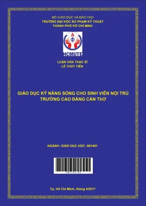Luận văn thạc sĩ hcmute giáo dục kỹ năng sống cho sinh viên nội trú trường cao đẳng cần thơ