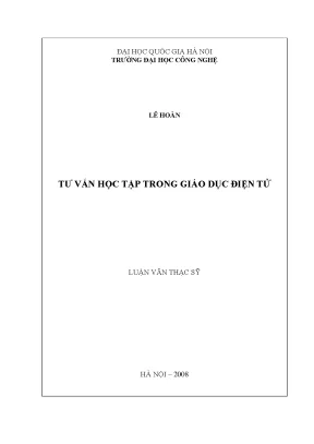 Luận văn thạc sĩ tư vấn học tập trong giáo dục điện tử