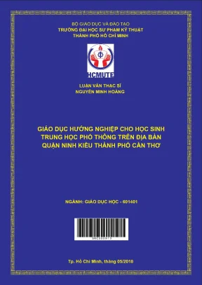 Luận văn thạc sĩ hcmute giáo dục hướng nghiệp cho học sinh trung học phổ thông trên địa bàn quận ninh kiều thành phố cần thơ