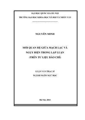 Luận văn thạc sĩ mối quan hệ giữa mạch lạc và ngụy biện trong lập luận trên tư liệu báo chí