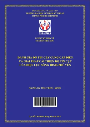 Luận văn thạc sĩ hcmute đánh giá độ tin cậy cung cấp điện và giải pháp cải thiện độ tin cậy của điện lực sông hinh phú yên