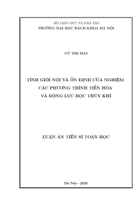 Luận án tiến sĩ tính giới nội và ổn định của nghiệm các phương trình tiến hóa và động lực học thủy khí