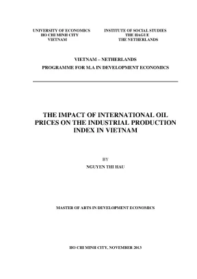 Luận văn thạc sĩ the impact of international oil prices on the industrial production index in vietnam