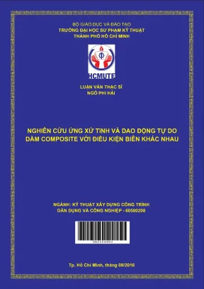 Luận văn thạc sĩ hcmute nghiên cứu ứng xử tĩnh và dao động tự do dầm composite với điều kiện biên khác nhau