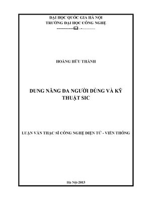 Luận văn thạc sĩ dung năng đa người dùng và kỹ thuật sic