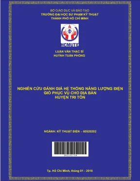 Luận văn thạc sĩ hcmute nghiên cứu đánh giá hệ thống năng lượng điện gió phục vụ cho địa bàn huyện tri tôn