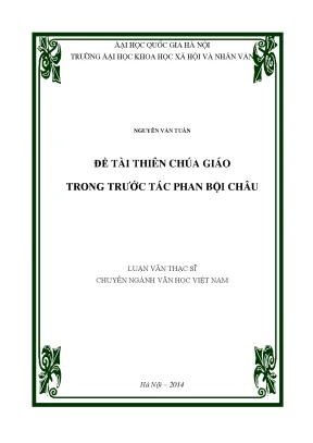 Luận văn thạc sĩ đề tài thiên chúa giáo trong trước tác phan bội châu